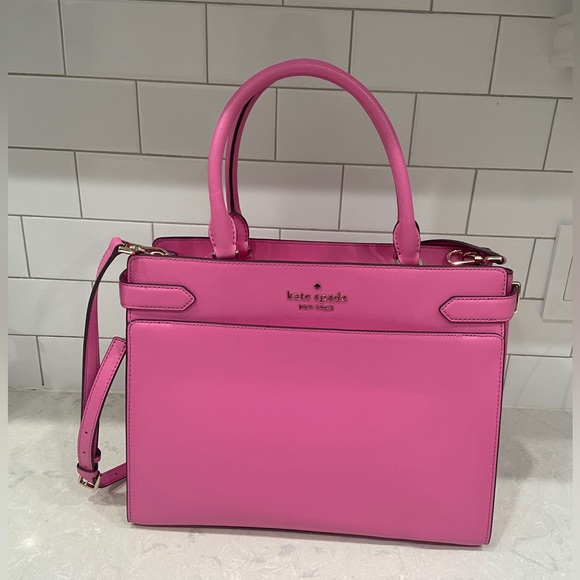 kate spade Handbags - Kate Spade Staci LARGE Satchel Bright Peony